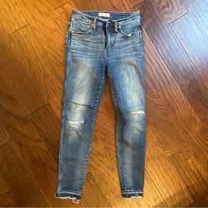Madewell distressed 9” high-rise skinny jeans - 28